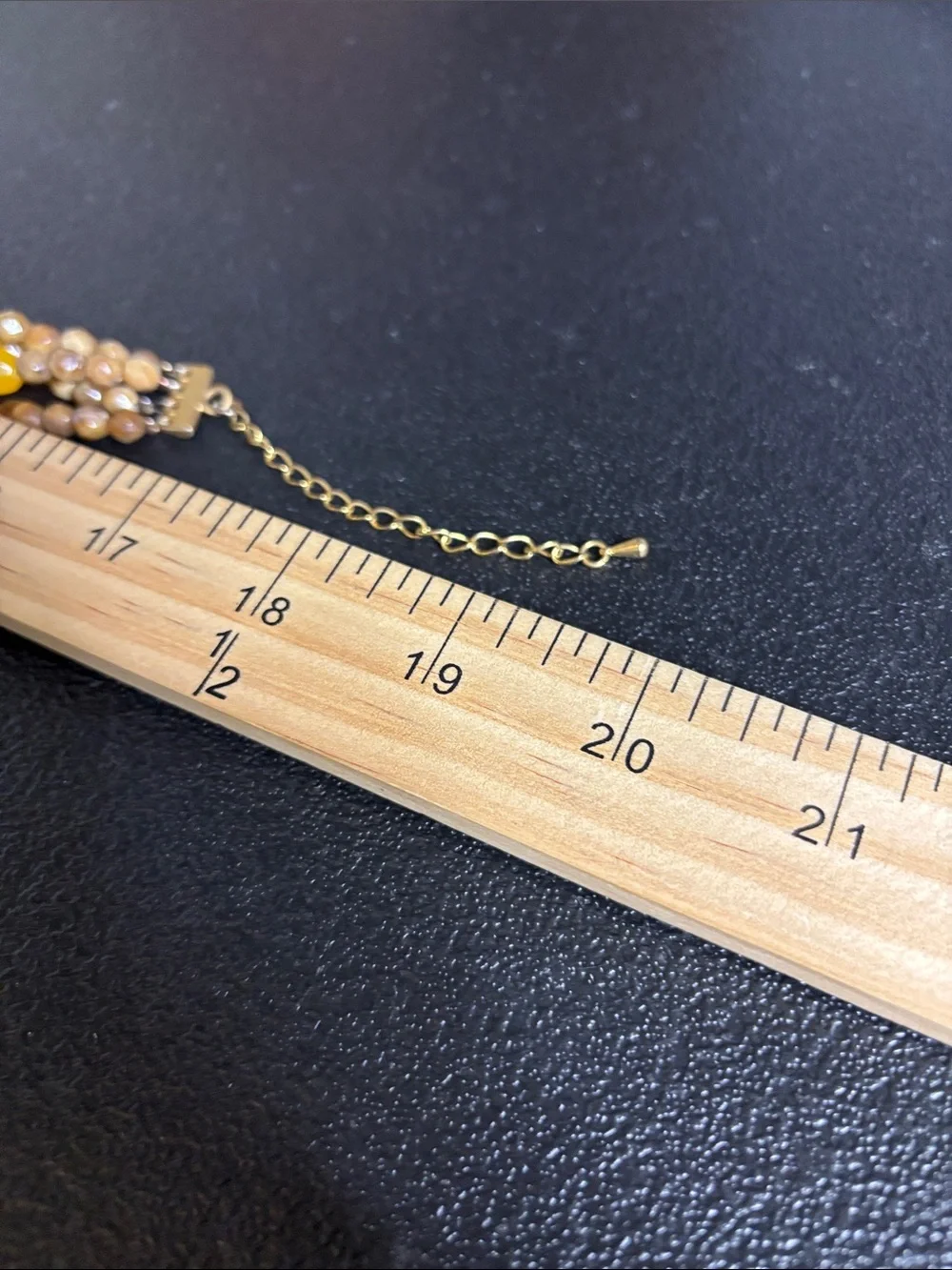 Multi-Strand Yellow and Cream Beaded Statement Necklace
